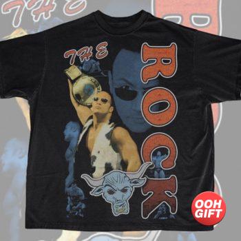 The Rock 90s Vintage Retro WWE WWF Wrestling T-shirt image 1