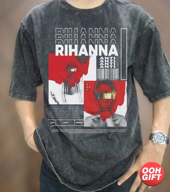 Vintage Wash Rihanna T-shirt Vintage Rihanna Oversized image 1