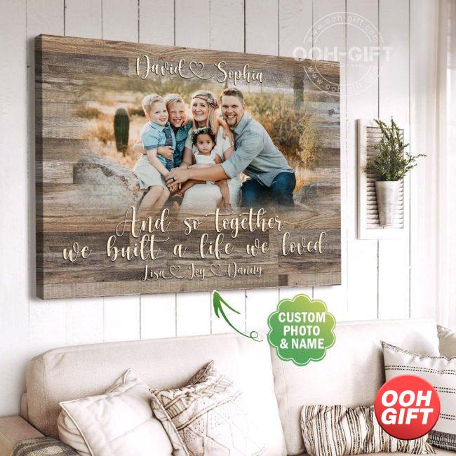 OOH-GIFTCOM 50th Wedding Anniversary Gift, Personalized Wall Art for Couple, And So Together, We Have Built A Life We Love, 50tg Anniversary Gifts