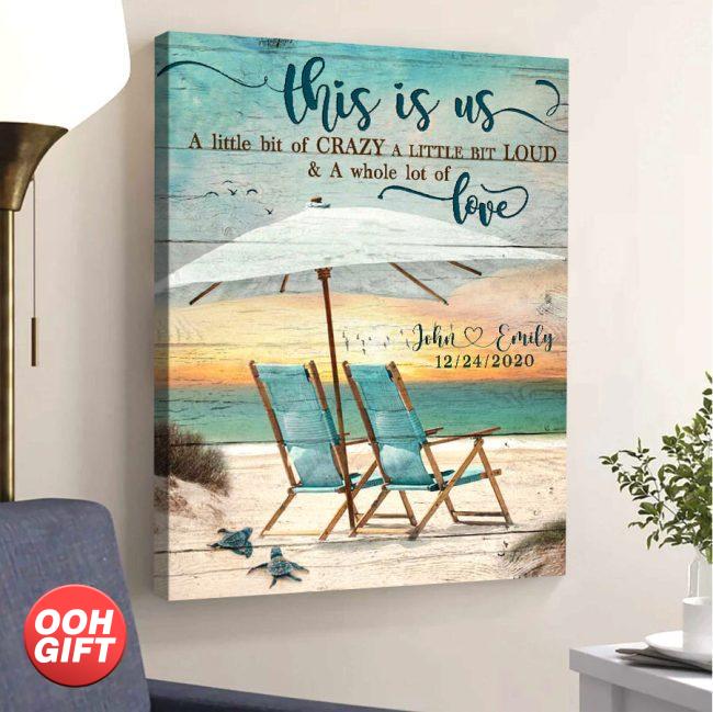 OOH-GIFT Custom Canvas Print with ‘This is Us’ – A Meaningful 10th Anniversary Gift for Couples