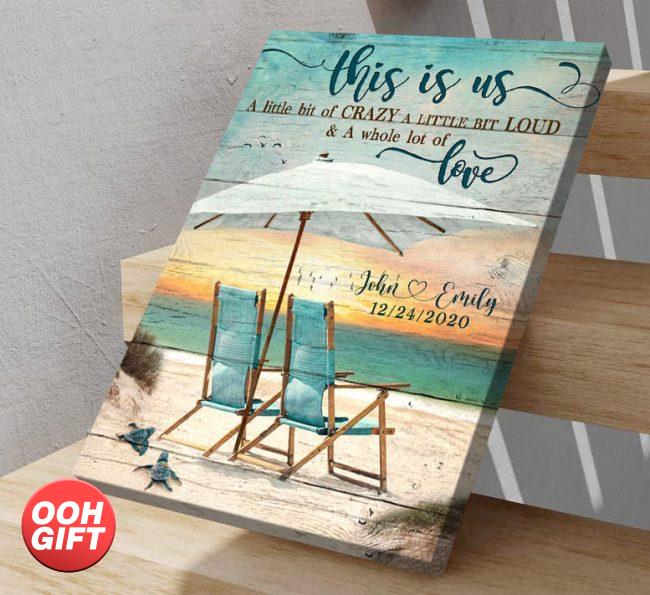 OOH-GIFT Custom Canvas Print with ‘This is Us’ – A Meaningful 10th Anniversary Gift for Couples