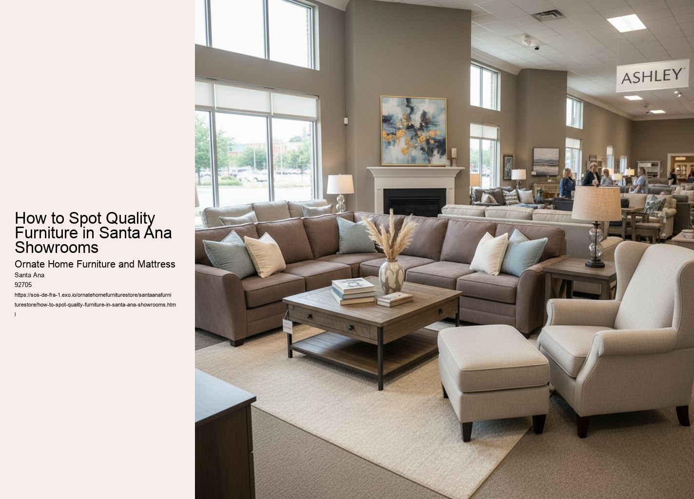 How to Spot Quality Furniture in Santa Ana Showrooms