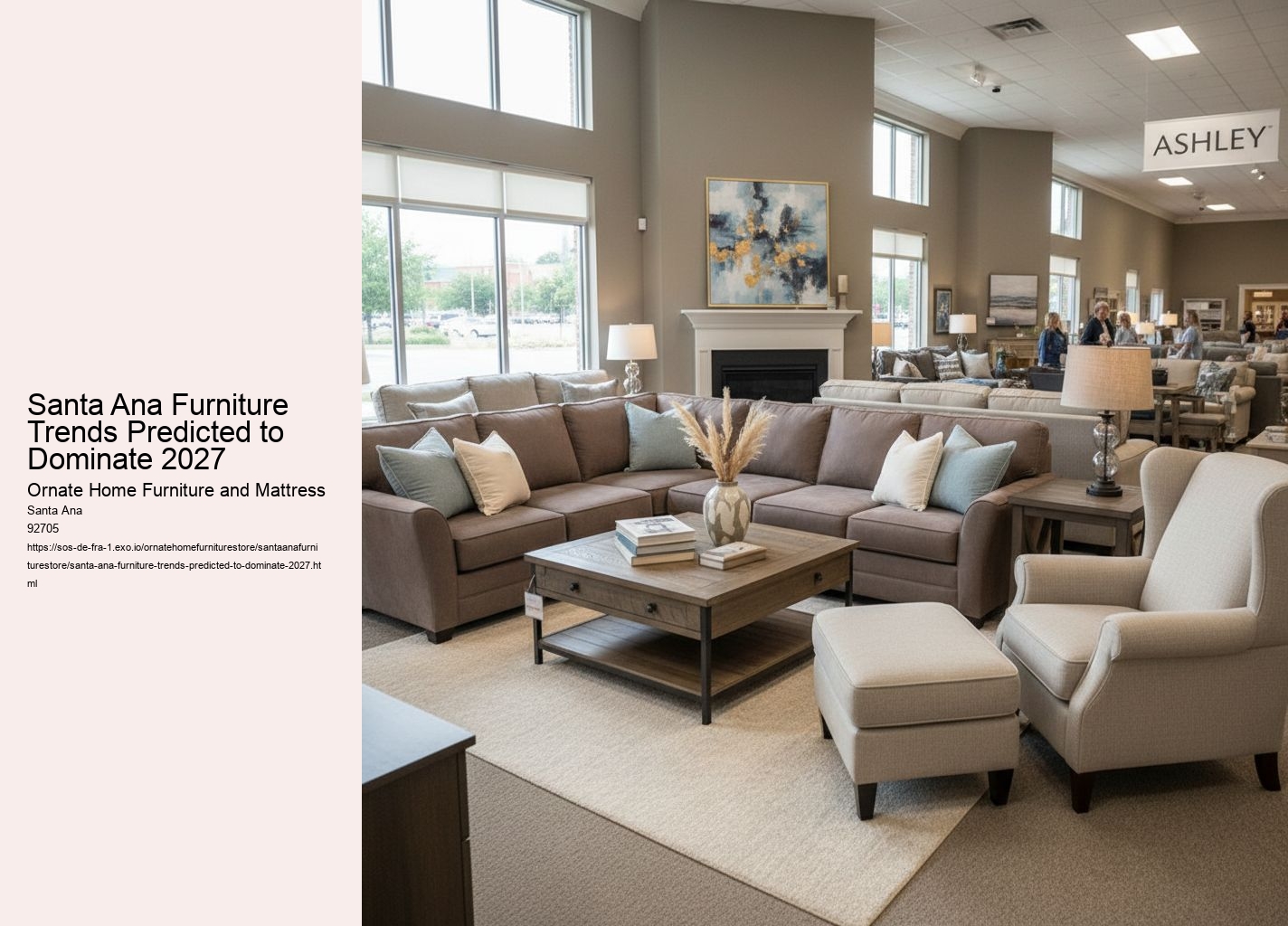 Santa Ana Furniture Trends Predicted to Dominate 2027