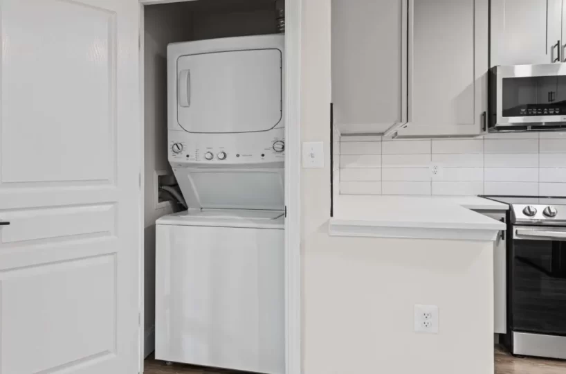 Washer & Dryer in furnished corporate apartment located in Bethesda, MD.