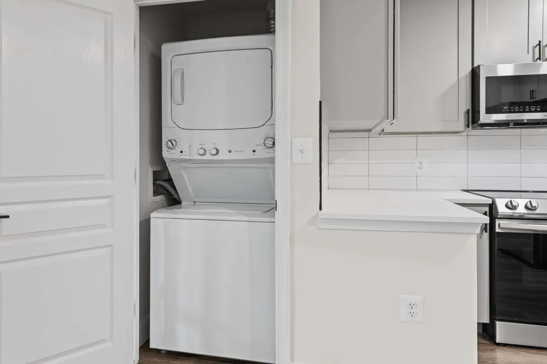 Washer & Dryer in furnished corporate apartment located in Bethesda, MD.