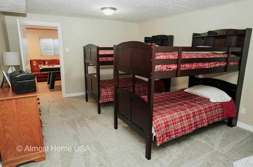 Double bunkbeds in furnished home located in Sandy, UT.