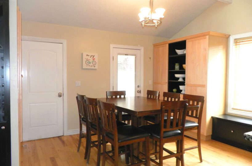 Dining table in furnished home located in Sandy Utah.