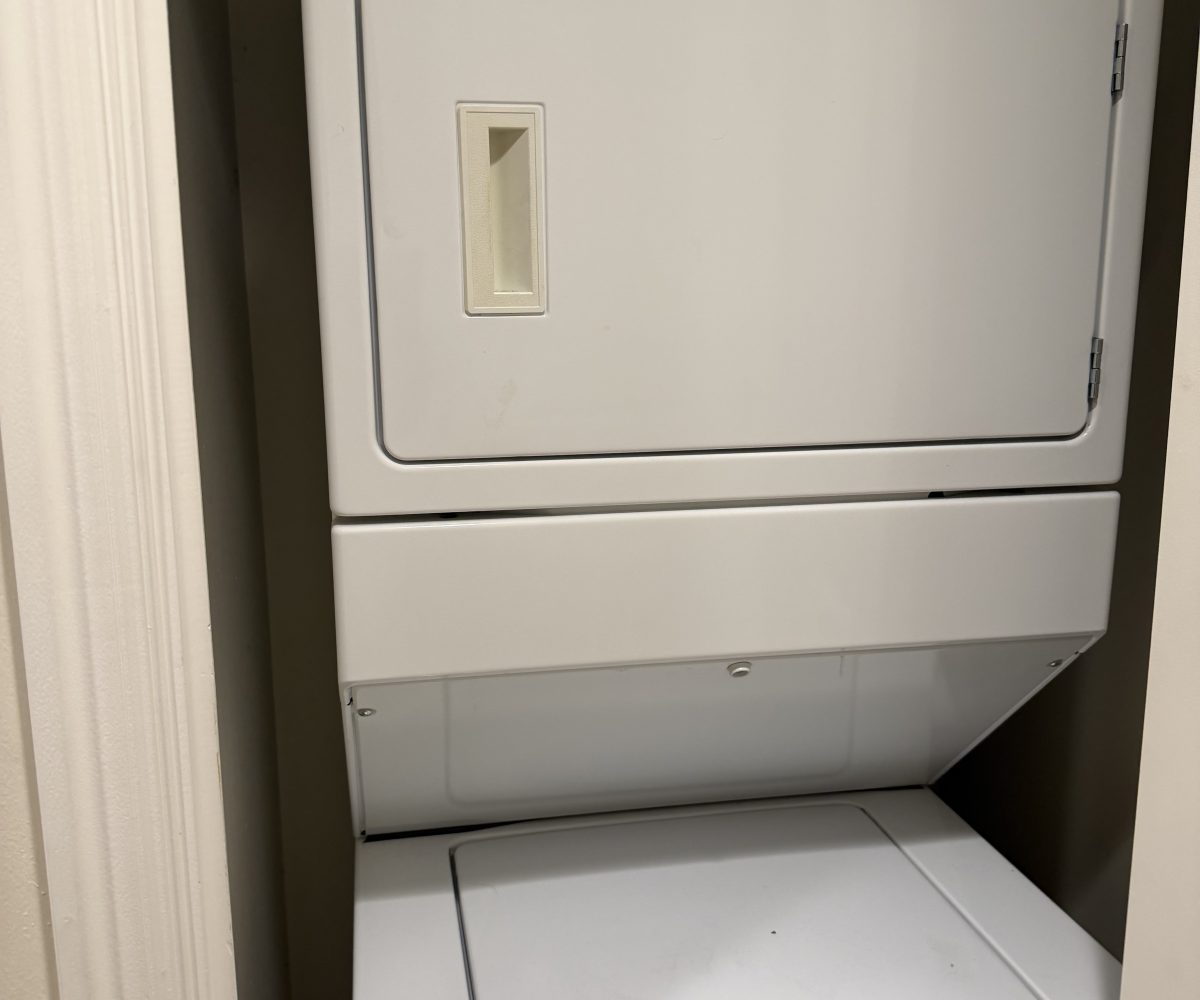 Washer & dryer in furnished condo in Salt Lake City.