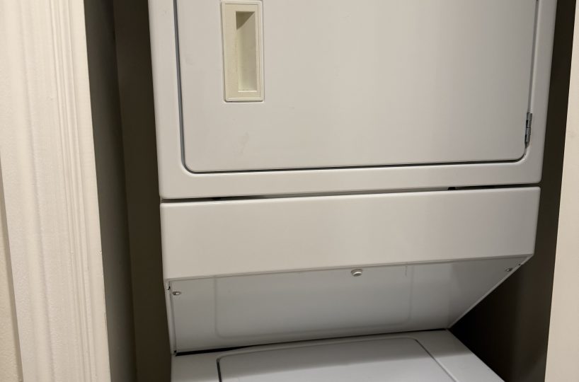 Washer & dryer in furnished condo in Salt Lake City.