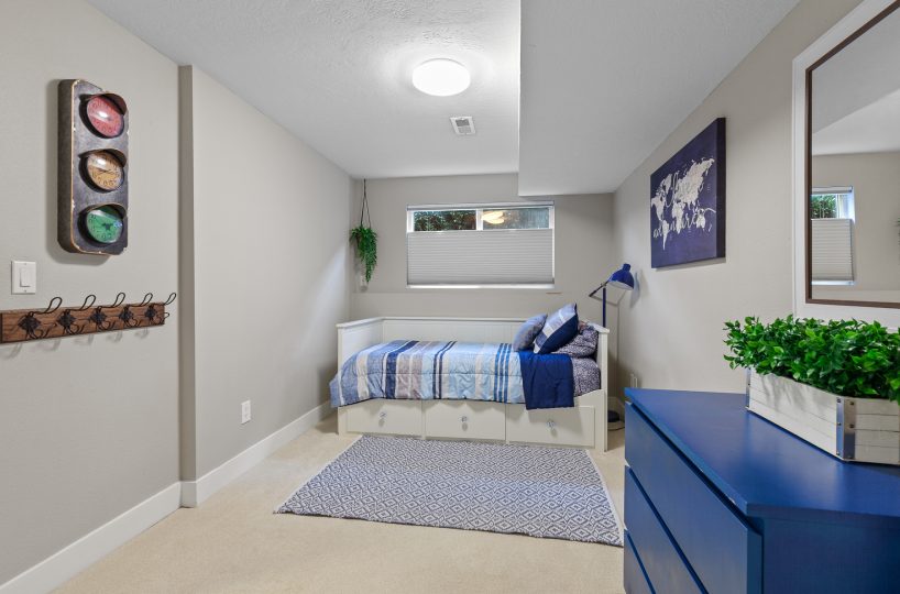 Third bedroom in furnished home located in Liberty Lake, WA.