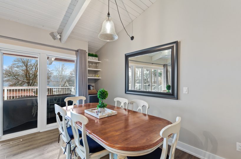Dining area in furnished home located in Liberty Lake, WA.
