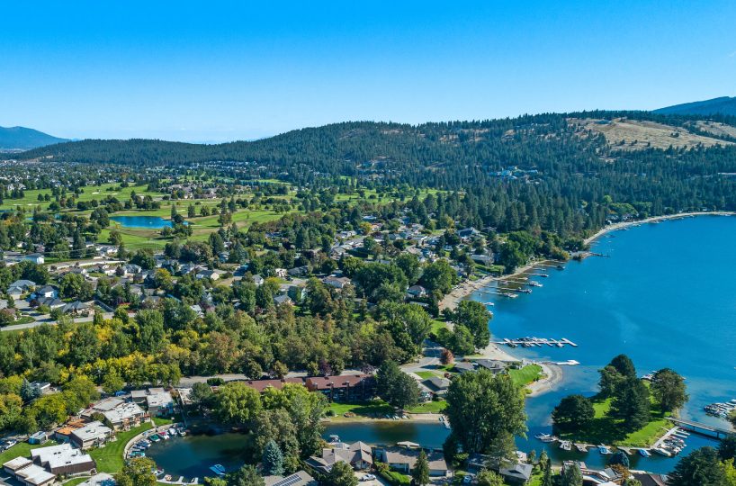 Aerial view of Liberty Lake, WA.