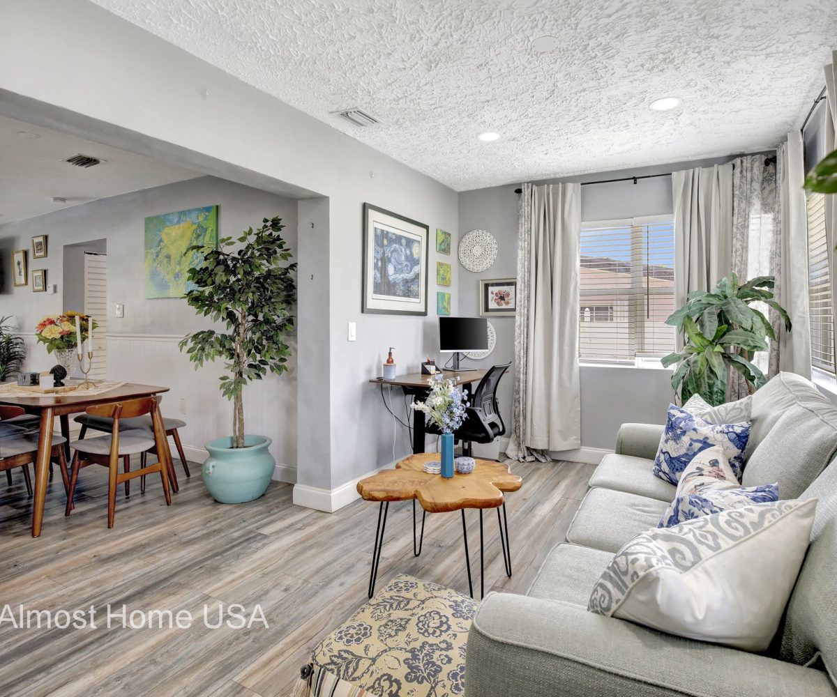 Updated living room in furnished home located in Miami, FL.