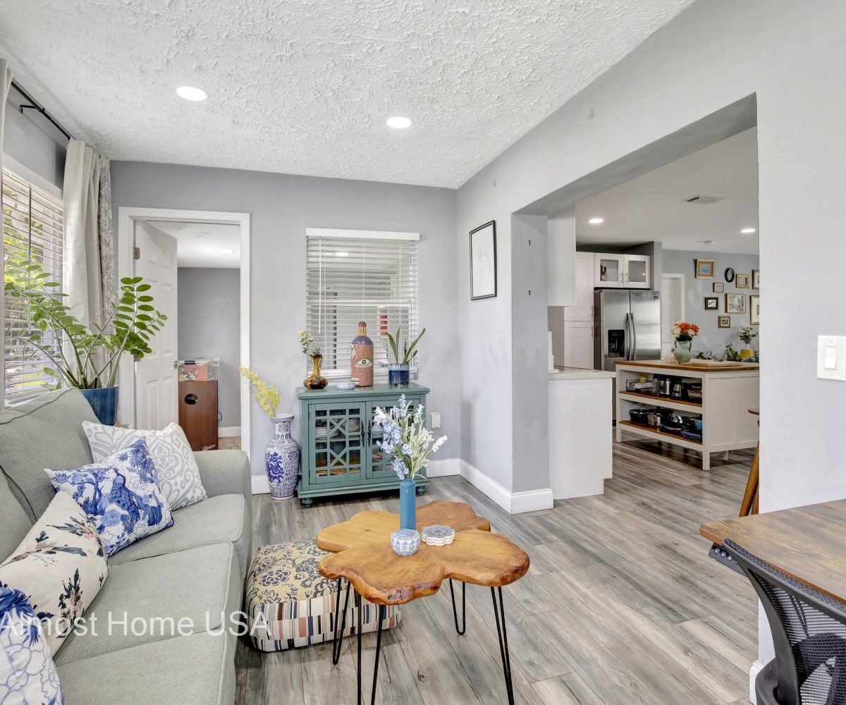 Coffee table in furnished home located in Miami, FL.