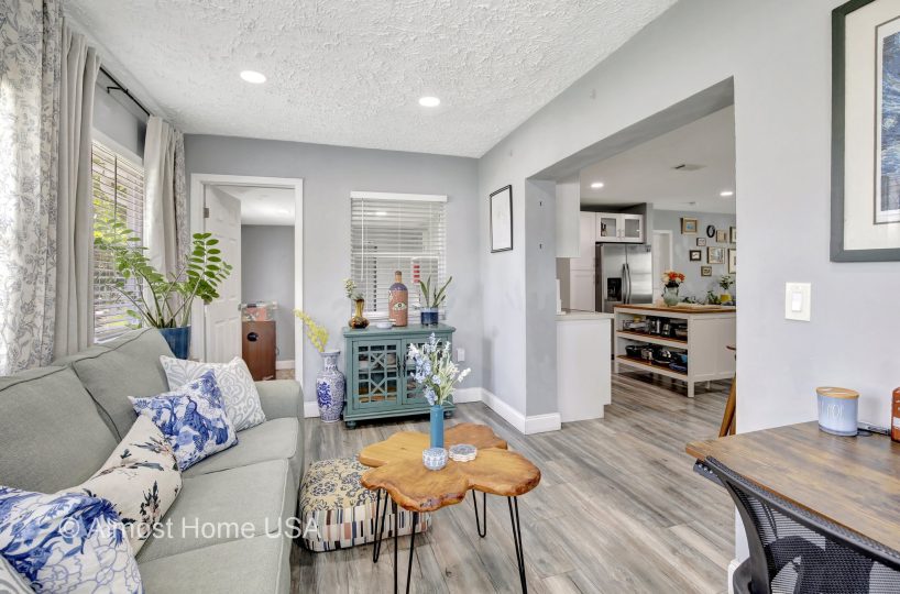 Coffee table in furnished home located in Miami, FL.