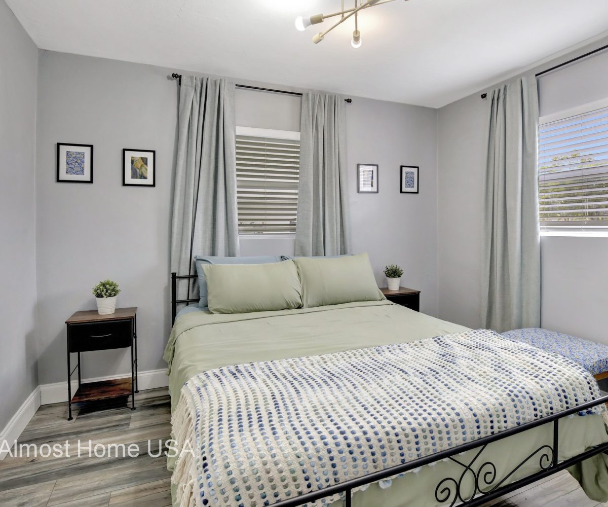 Second bedroom in furnished home located in Miami, FL.