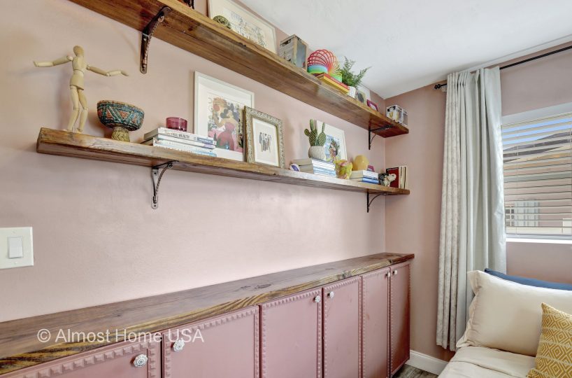 Shelving space in third bedroom located in Miami, FL.
