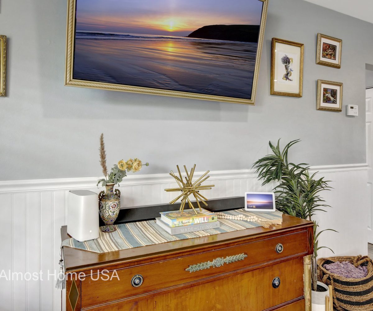 Artwork in furnished home located in Miami, FL.