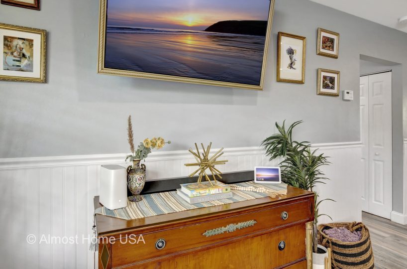 Artwork in furnished home located in Miami, FL.