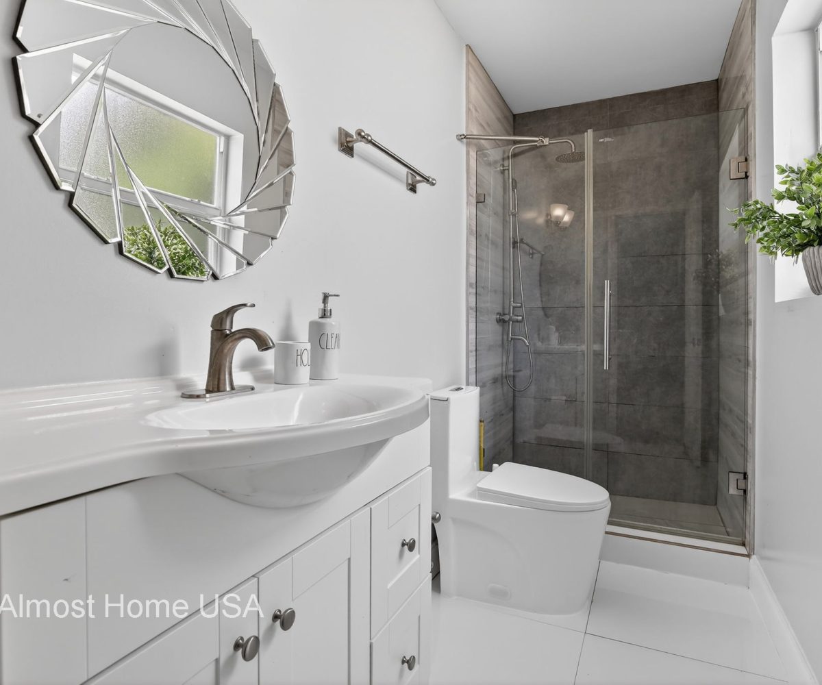 Master suite in furnished home located in Miami, FL.