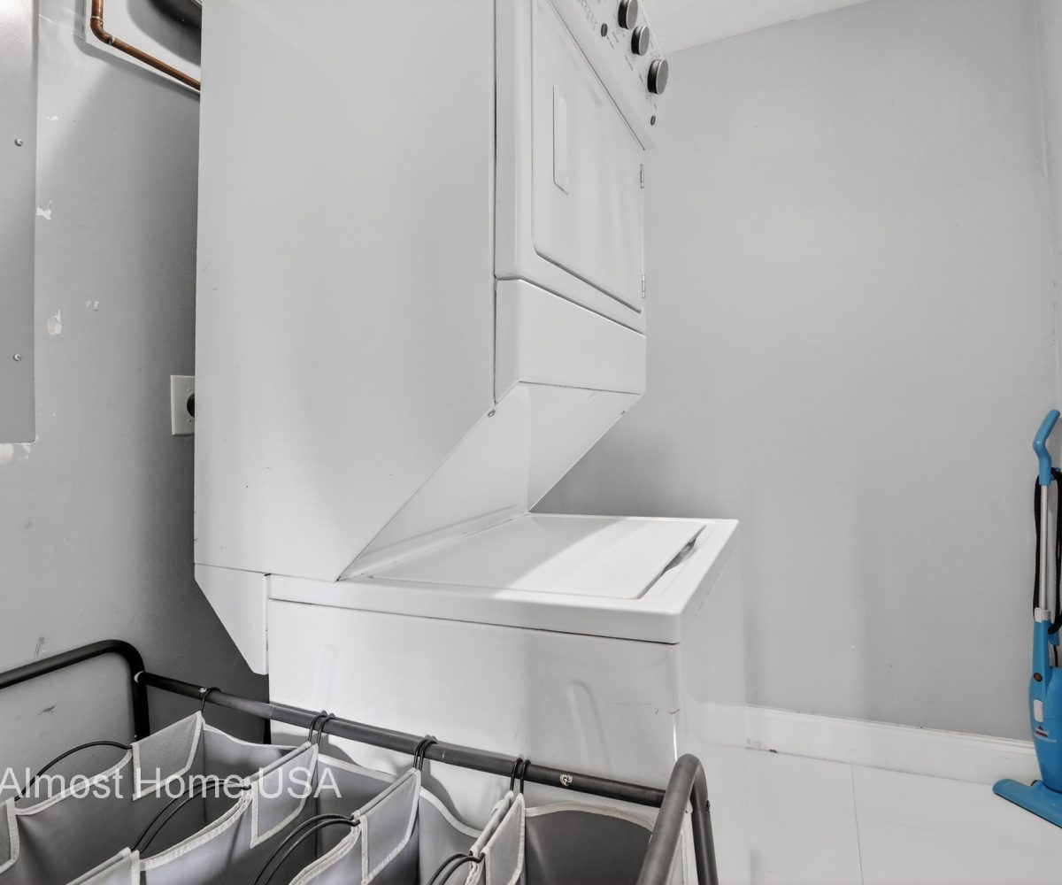 Clothes drying rack in furnished home located in Miami, FL.