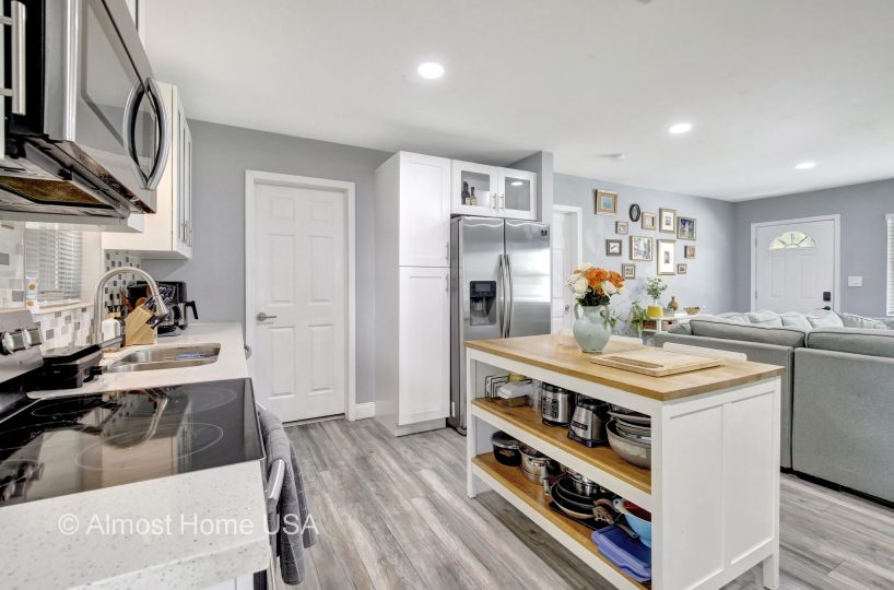 Updated kitchen in furnished home located in Miami, FL.