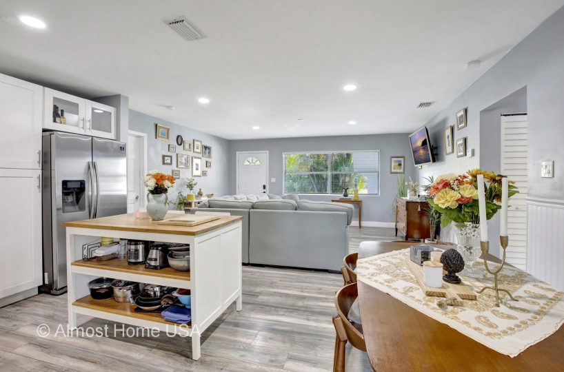 Spacious open concept in furnished home located in Miami, FL.