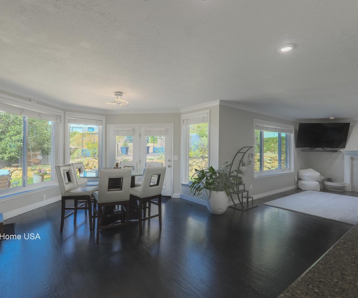 Open concept in furnished 5 bedroom home in Holladay, UT.