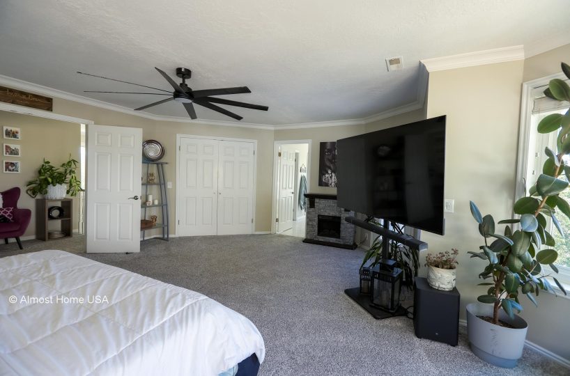 Master bedroom in furnished 5 bedroom home in Holladay, UT.