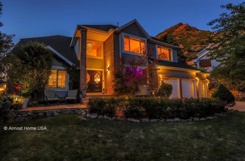 Exterior of furnished 5 bedroom home in Holladay, UT.