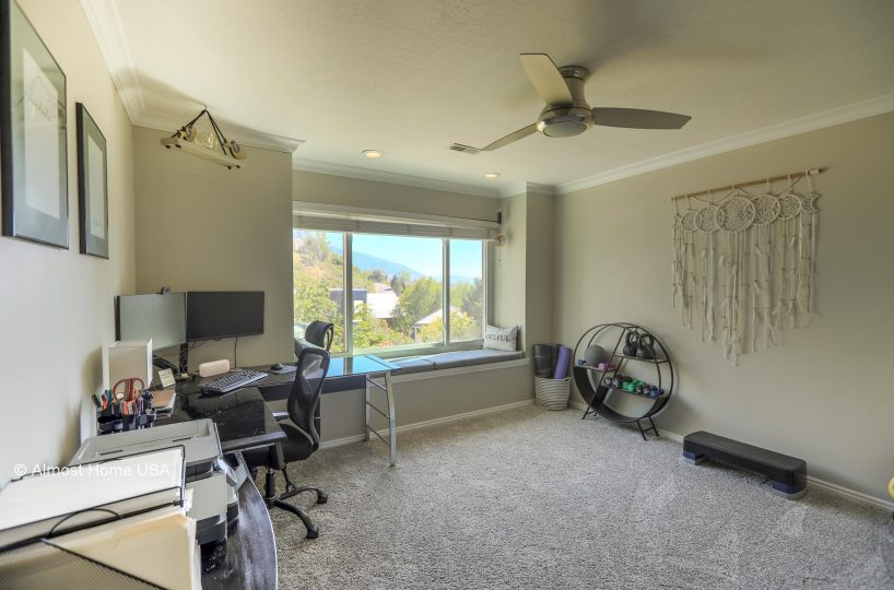 Office in furnished 5 bedroom home in Holladay, UT.