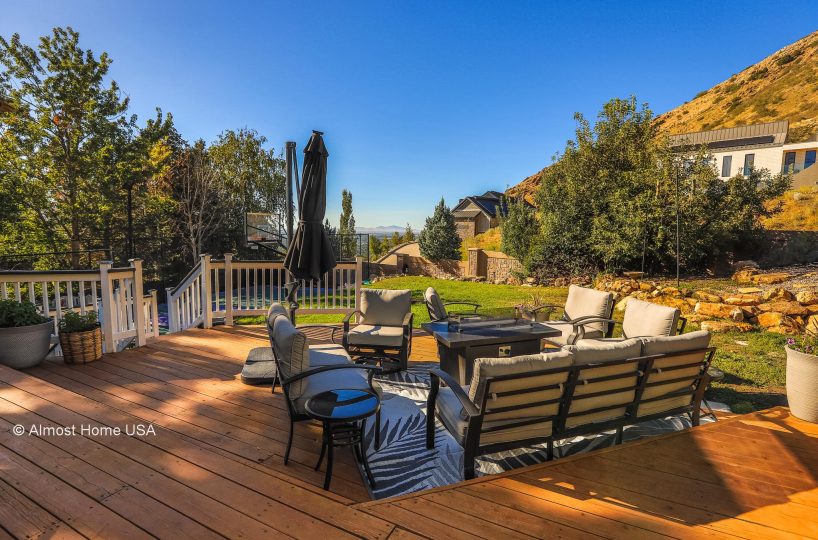 Deck at furnished home in Holladay, UT.