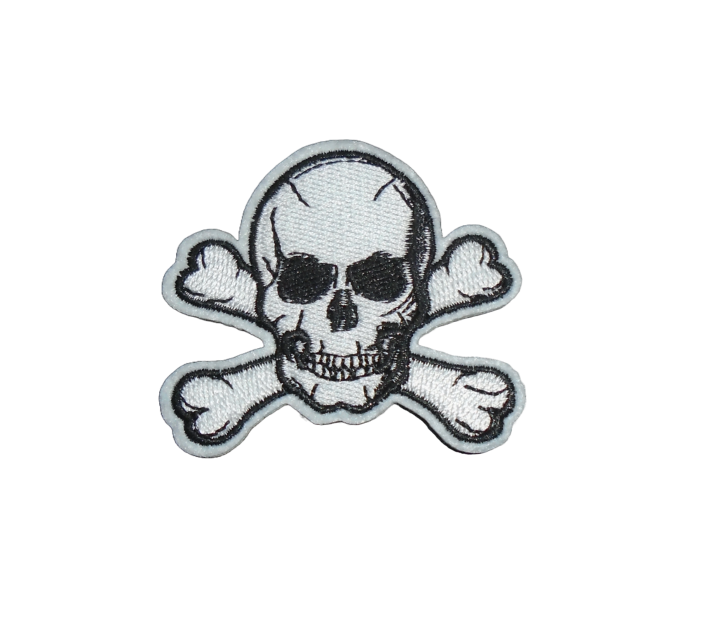 Skull and Crossbones iron on patch