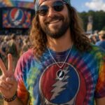Steal Your Face Grateful Dead Necklace – Deadhead Lightning Skull Pendant
