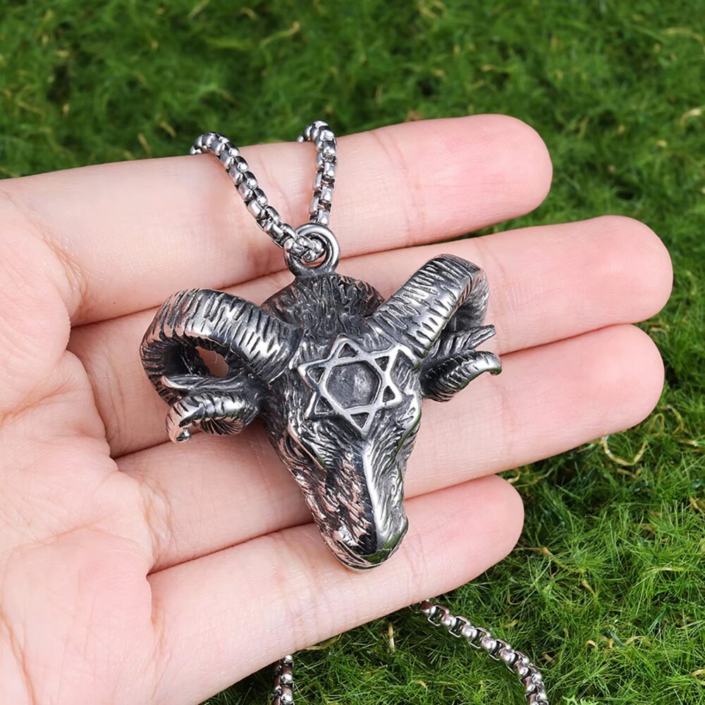 Goat Head Pentagram Necklace