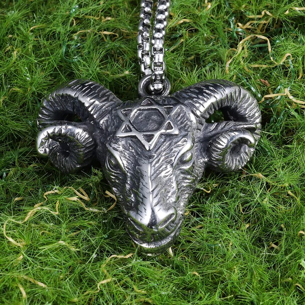 Goat Head Pentagram Stainless Steel Necklace