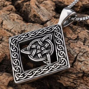 Triquetra Celtic Knot Stainless Steel Necklace