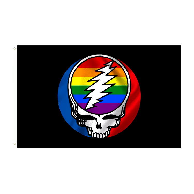 Grateful Dead Steal Your Face Pride Flag