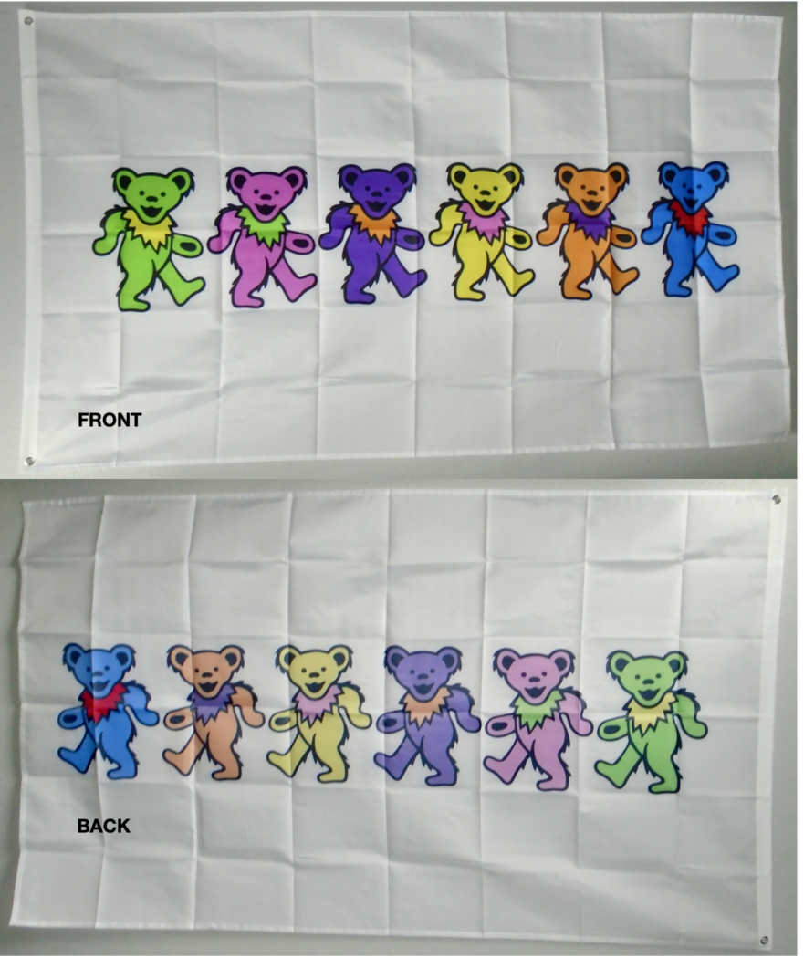Grateful Dead White Line Dancing Bears Flag 3’X5′ - Image 3