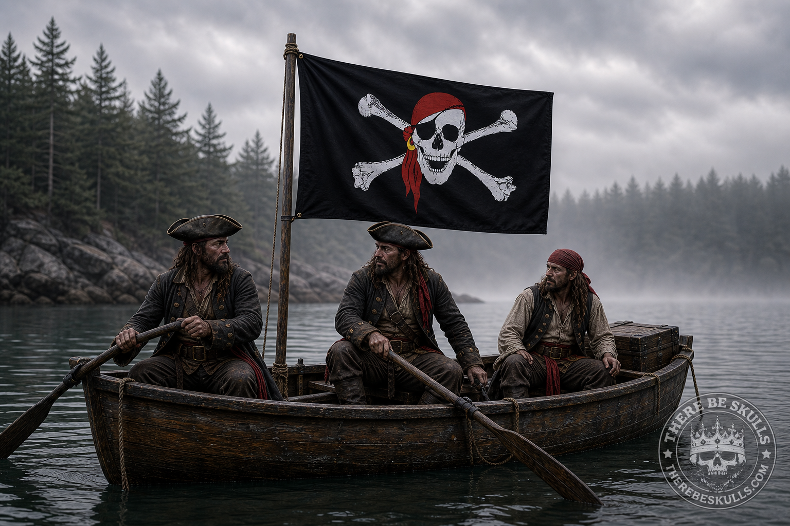 Red Bandana Skull and Crossbones Jolly Roger Flag 3×5 ft