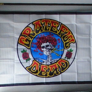 White Grateful Dead Bertha Flag