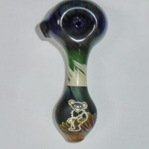 P5 Glass Jerry Bear Pipe colorful psychedelic glass collectible