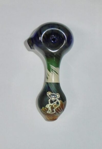P5 Glass Jerry Bear Pipe colorful psychedelic glass collectible