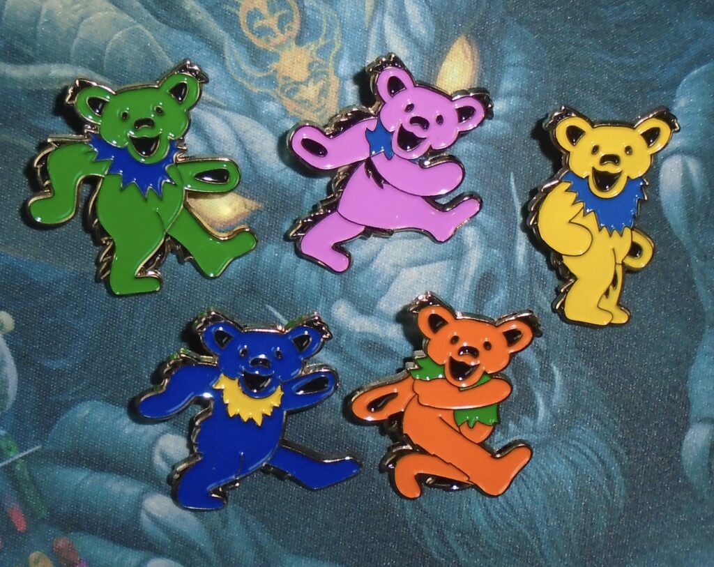 Grateful Dead Marching Bear Pins – Dancing Bears Enamel Hat Pin Set