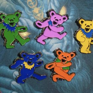 Grateful Dead Marching Bear Pins – Dancing Bears Enamel Hat Pin Set