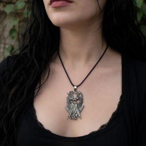 Love Dragon Necklace – Gothic Fantasy Dragon Pendant