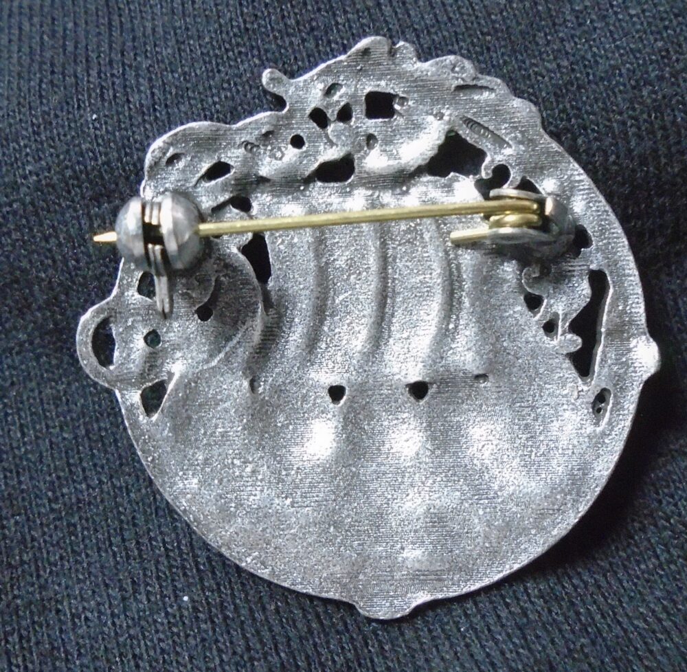 Viking Longship Brooch – Celtic Norse Ship Antique Silver Pin