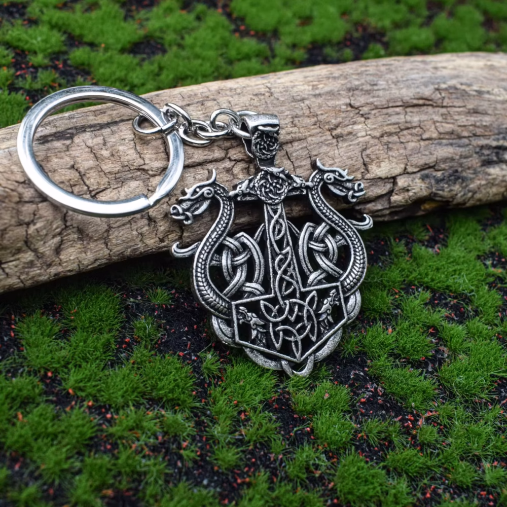 Norse-Viking-Thors-Hammer-Celtic-Knot-Keychain