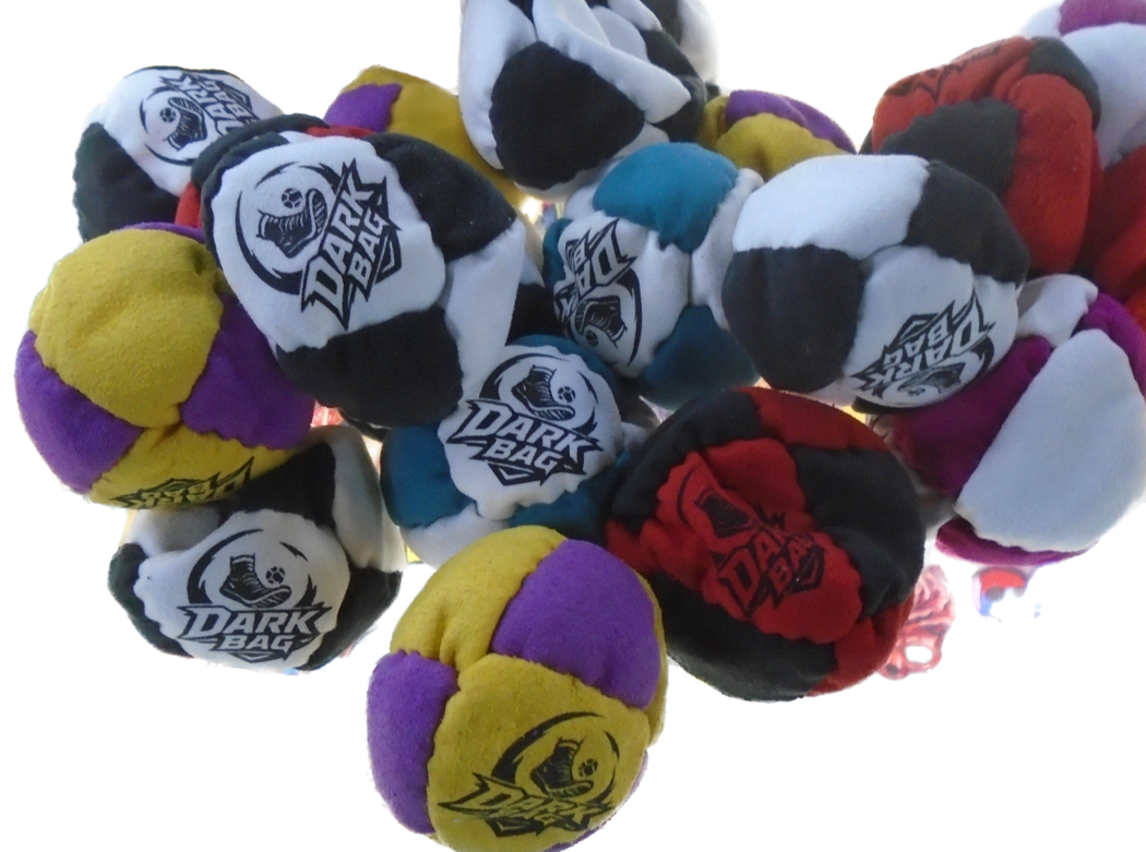 Dark Bag Footbag Hacky Sack assorted colors micro-suede sand-filled kick bags