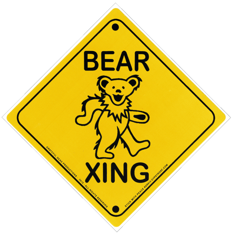 Licensed Grateful Dead Productions Bear Xing Sticker – 4 x 4 Inch